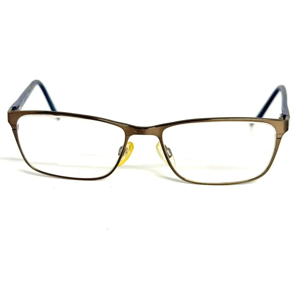 Charmant Titanium Eyeglass‎ Frames Bronze Blue Rectangle CH11426 55-17-140 BR